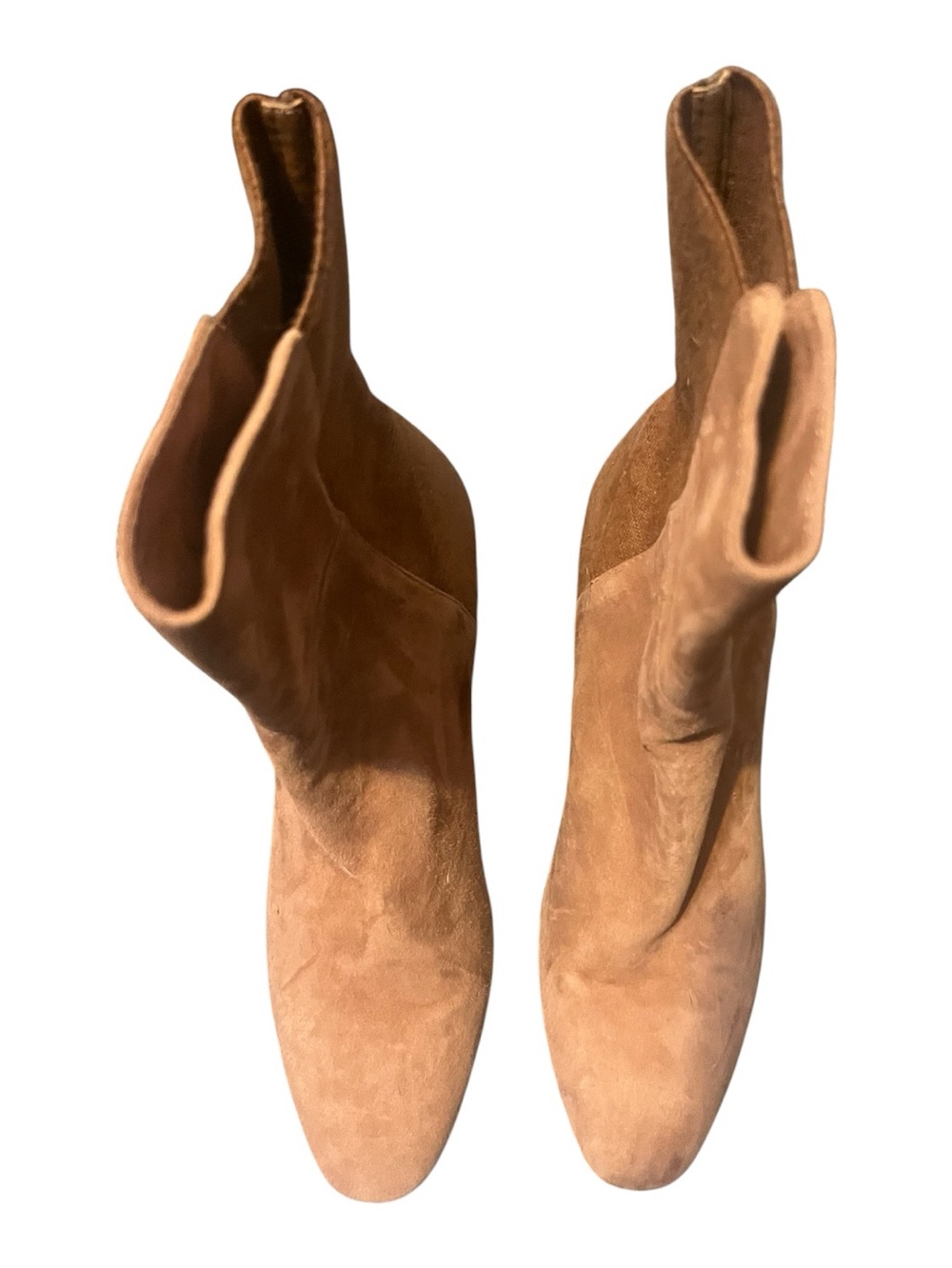 Stuart Weitzman BEATRICE
Cognac Tan Stretch Suede Leather Wedge Boots